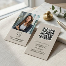 Modern Minimal Anpassad Foto Logo QR Affärsbok