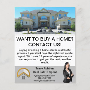 Modern minimal Anpassningsbar Realtor Real Gods QR Flygblad