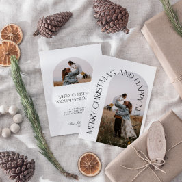 Modern minimal Arch 2 Photo God jul Hol Julkort