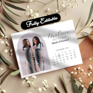 Modern Minimal Arch Bridesmaid Frieri kort