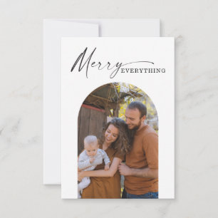 Modern Minimal Arch-julfotkort Tack Kort
