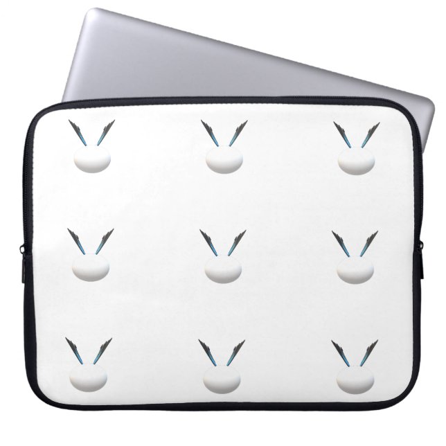 MODERN MINIMAL ART SHINING WHITE GLOBES LAPTOP FODRAL (Framsidan)