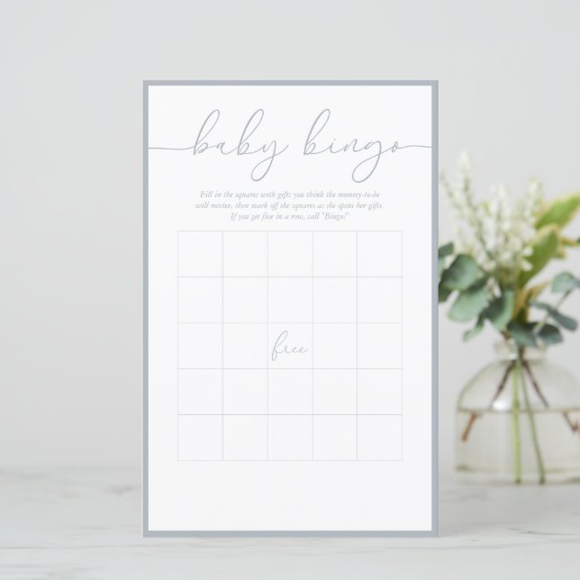 Modern minimal | Baby Bingo-spelkort (Stående Fram)
