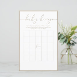Modern minimal | Baby Bingo-spelkort