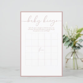 Modern minimal | Baby Bingo-spelkort