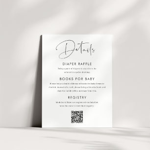 Modern minimal babypresentationskort för skript inbjudningar