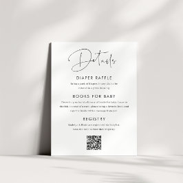 Modern minimal babypresentationskort för skript inbjudningar