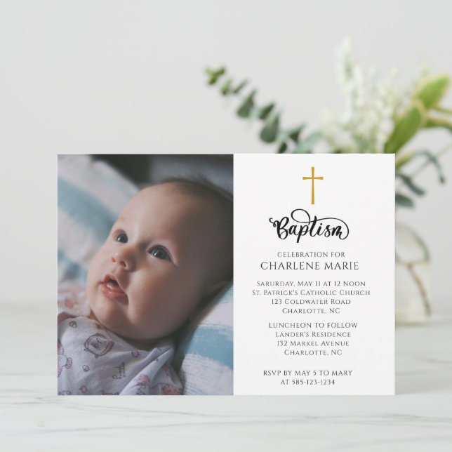 Modern, minimal babystöldsinbjudan inbjudningar (Stående Fram)