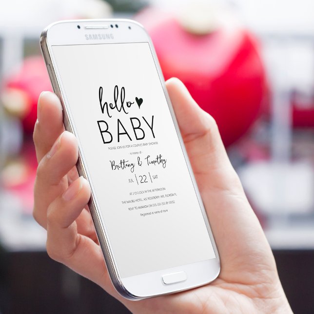 Modern minimal babystövel inbjudningar (Skapare uppladdad)