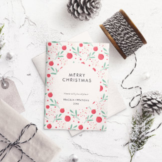 Modern minimal Bauble Mönster Corporate-jul Julkort