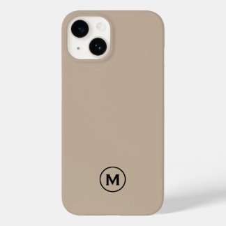 Modern Minimal Beige Monogram
