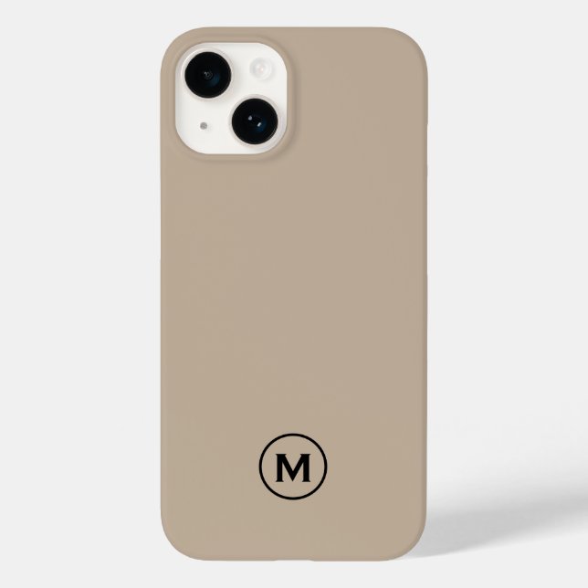 Modern Minimal Beige Monogram (Baksida)
