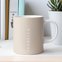 Modern Minimal Beige Personlig Namn