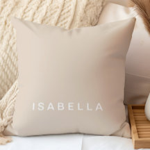 Modern Minimal Beige Personlig Namn
