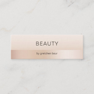 Modern Minimal Beige - Skin Färg Mini Visitkort