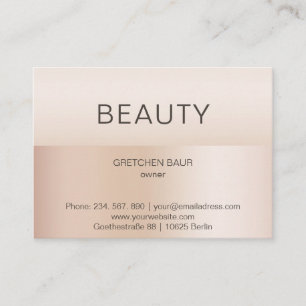 Modern minimal Beige Skin Färg Visitkort