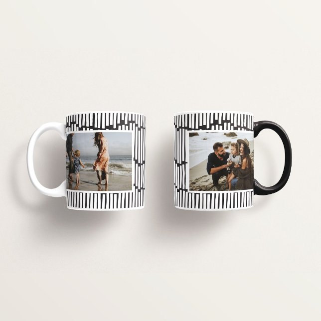 Modern minimal bild 2 svart och vit bild kaffemugg (Skapare uppladdad)