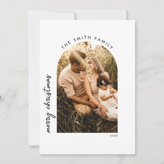 Modern minimal bild av God jul Julkort (Framsida)