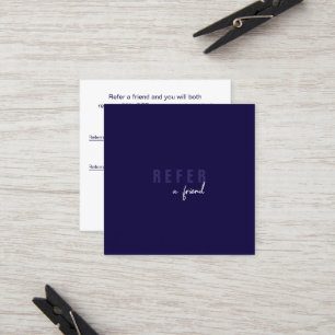 Modern minimal, blå, enkel kund rabattkort