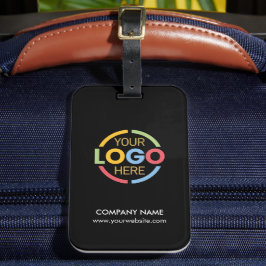 Modern Minimal Black Business Logo Employee Travel Bagagebricka