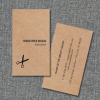Modern minimal Black Scissor Kraft Papper Hair
