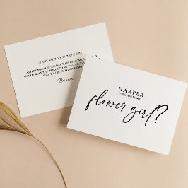 Modern minimal Black White Flower Girl Frieri