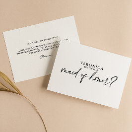 Modern Minimal Black White Maid of honor Frieri
