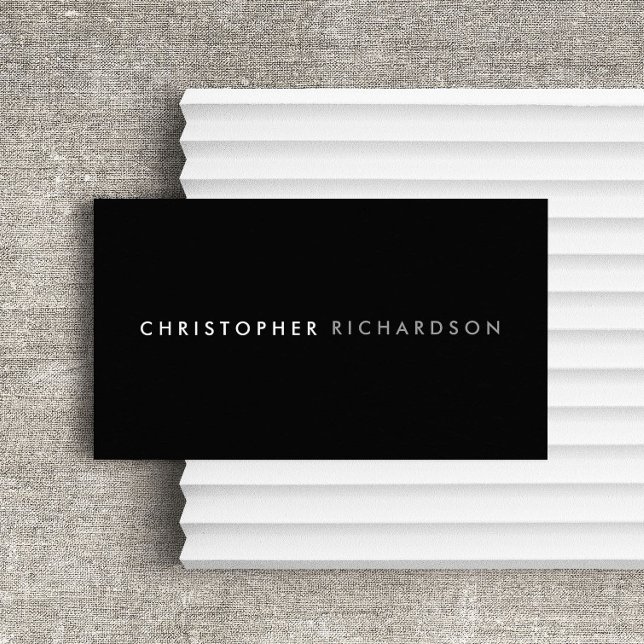 MODERN & MINIMAL Black/White Visitkort (Skapare uppladdad)