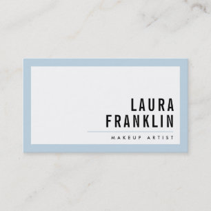 MODERN MINIMAL blek namn med fetstil baby blue sva Visitkort