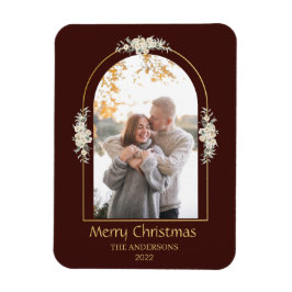 Modern minimal Blommigt Arch Photo Brown Magnet