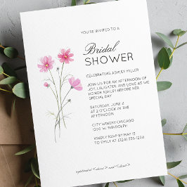 Modern minimal Blommigt, detaljinformation om Bröl Inbjudningar