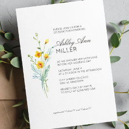 Modern minimal Blommigt, detaljinformation om Bröl Inbjudningar