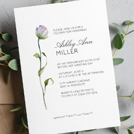 Modern minimal Blommigt, detaljinformation om Bröl Inbjudningar