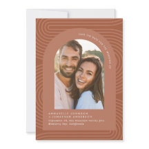 Modern minimal bohemisk rastteracotta-geometri