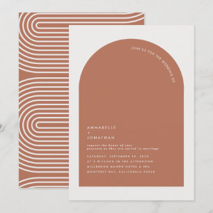 Modern minimal bohemisk rastteracotta-geometri