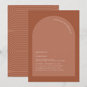 Modern minimal bohemisk rastteracotta-geometri