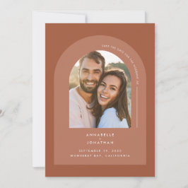 Modern minimal bohemisk terracotta geometrisk båge