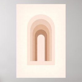 Modern Minimal Boho Abstrakt Neutrala Valvbågar Poster