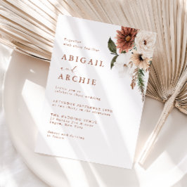 Modern Minimal Boho Bröllop Inbjudningar