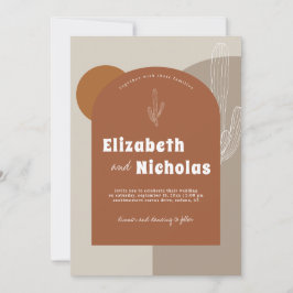 Modern Minimal Boho Desert | Terra Cotta Inbjudningar