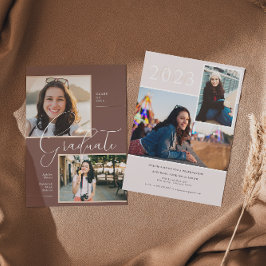 Modern Minimal Boho | Studenten Photo Party Inbjudningar