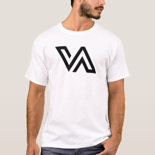 Modern Minimal Bokstav VA Monogram T Shirt