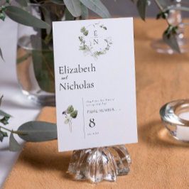 Modern minimal | Bordsnumret Vår Greenery Bordsnummer