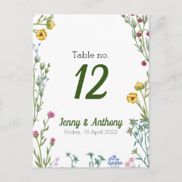 Modern minimal botanisk Blommigt Vykort