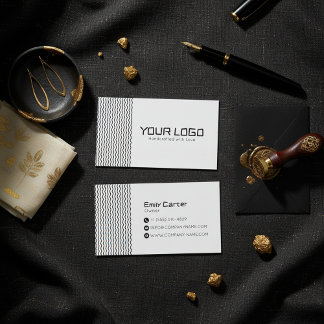 Modern Minimal Brand Logo Business Card Design Visitkort