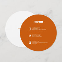 Modern minimal bränd Orange runda Bröllop