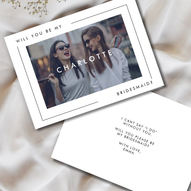 Modern minimal Bridesmaid Frieri foto Meddelande (Skapare uppladdad)