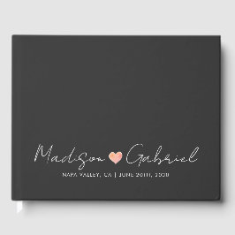 Modern Minimal Bröllop Grått Bröllop Gästböcker