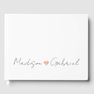 Modern Minimal Bröllop Grått Bröllop Gästböcker