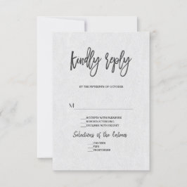 Modern Minimal Bröllop Handstil RSVP OSA Kort